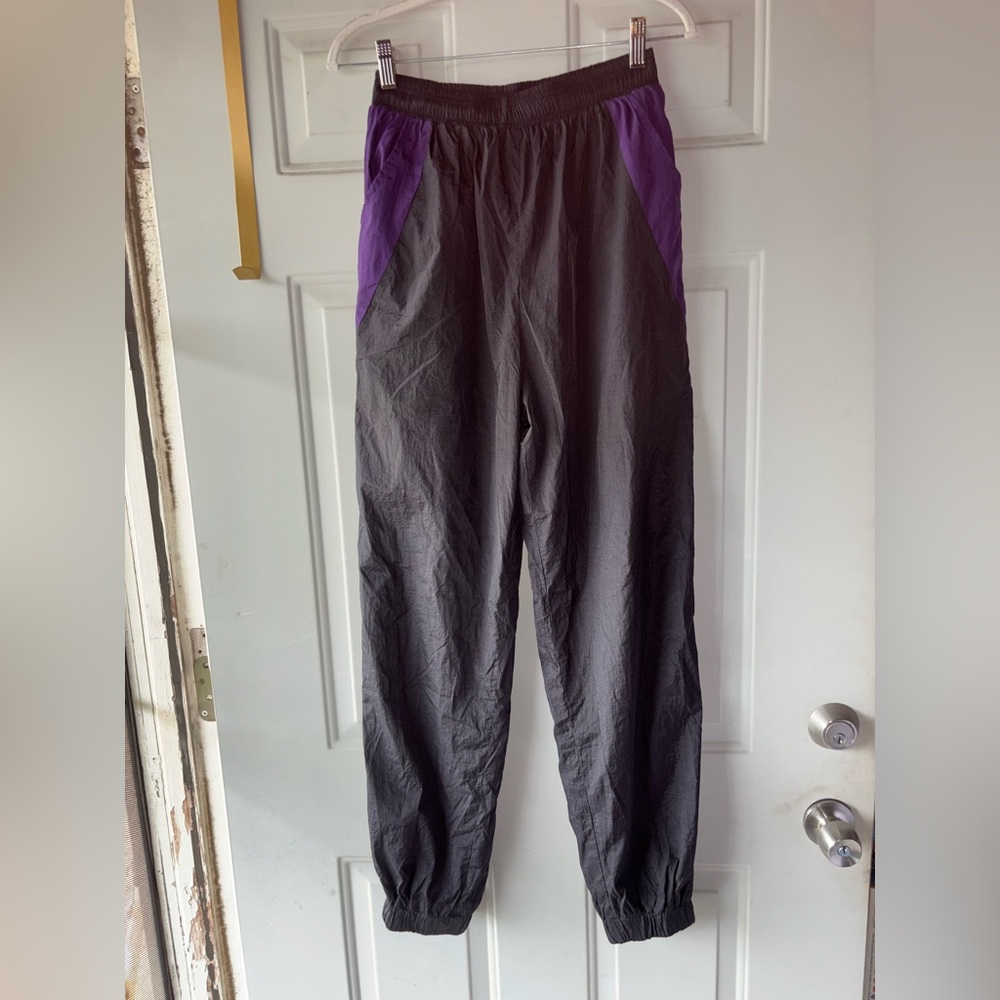Brunette The Label black/purple Serena track pants size S/M